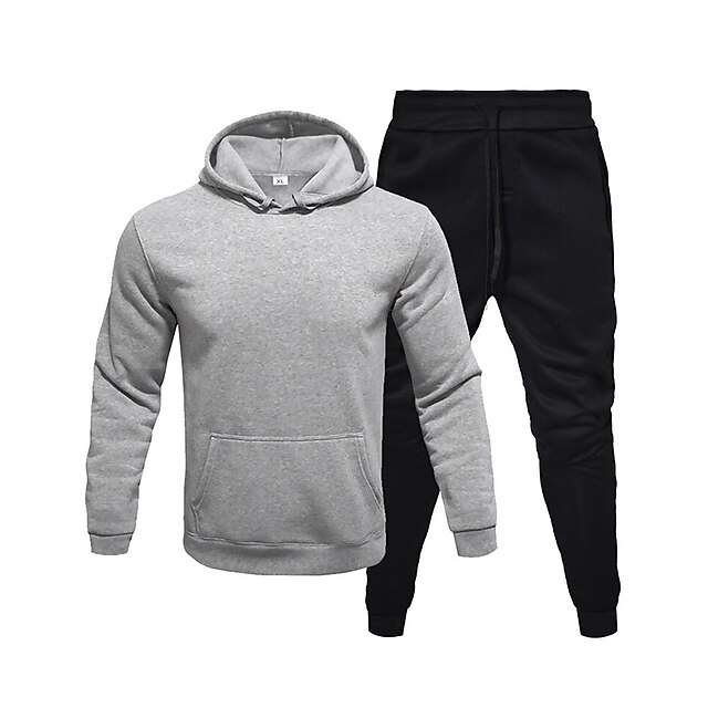  Men's Women's Tracksuit Sweatsuit 2 Piece Casual Long Sleeve Thermal Warm Breathable Moisture Wicking Fitness Gym Workout Running Sportswear Activewear Solid Colored White / Black White Black