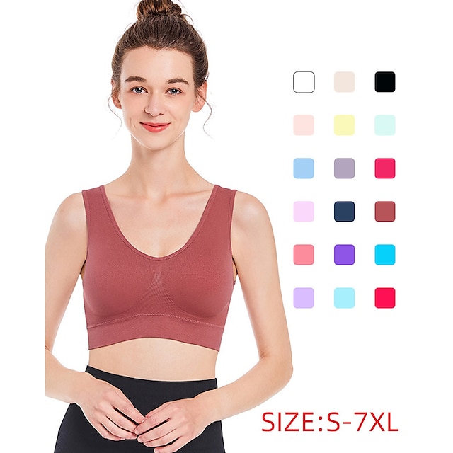 3 Pieces V Neck Cami Sports Bra - Padded Seamless Bralette,Straps Sleeping  Workout Crop Tops for Women Girls 9019451 2023 – $14.99