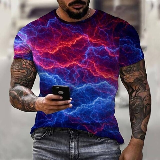 Lightinthebox Eagles Lace Up Mens 3D Shirt for Independence Day | White Summer Cotton | Graphic Fashion Designer Comfortable Men's 3D Print Tee Casual Daily Going