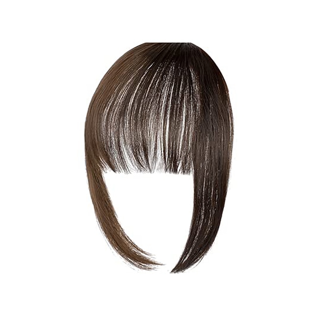Clip in Bangs Hair Extenisons Natural Fringe Clipon Front Neat Wispy