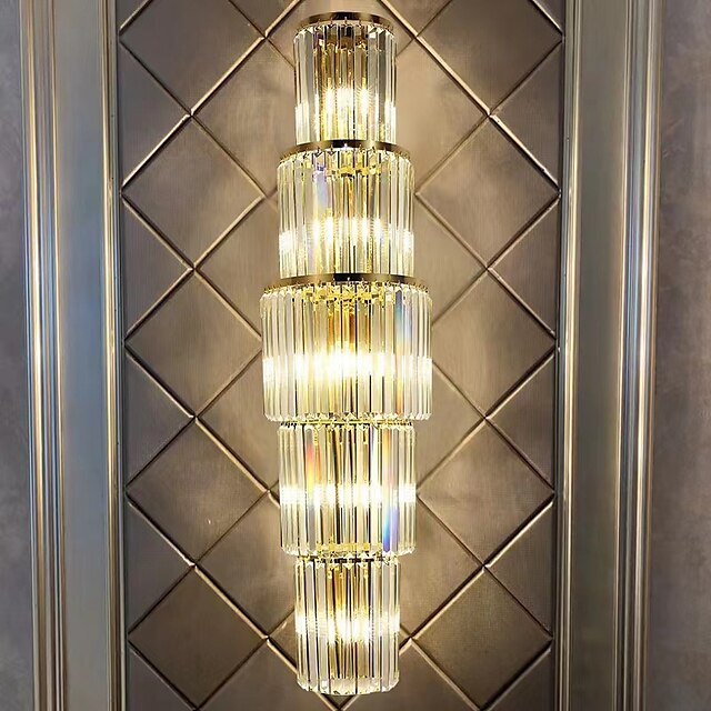  פמוטי קיר קריסטל פמוטים קיר זהב יוקרתי תאורת קיר אלגנטית תאורת קיר מנורת קישוט תאורה לחדר שינה סלון מסדרון מסעדה