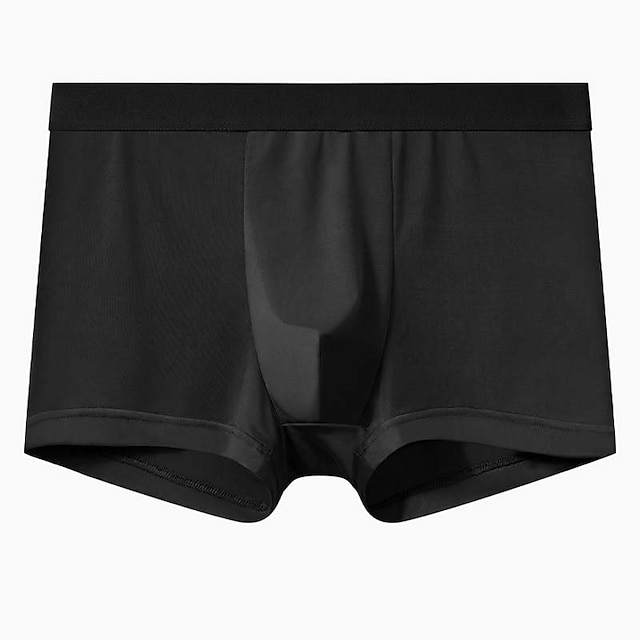  Voor heren 6-pak Ondergoed Basic slipje Boxer Slip Synthetische zijde Ademend Zacht Heldere kleur Medium Taille Zwart Marineblauw