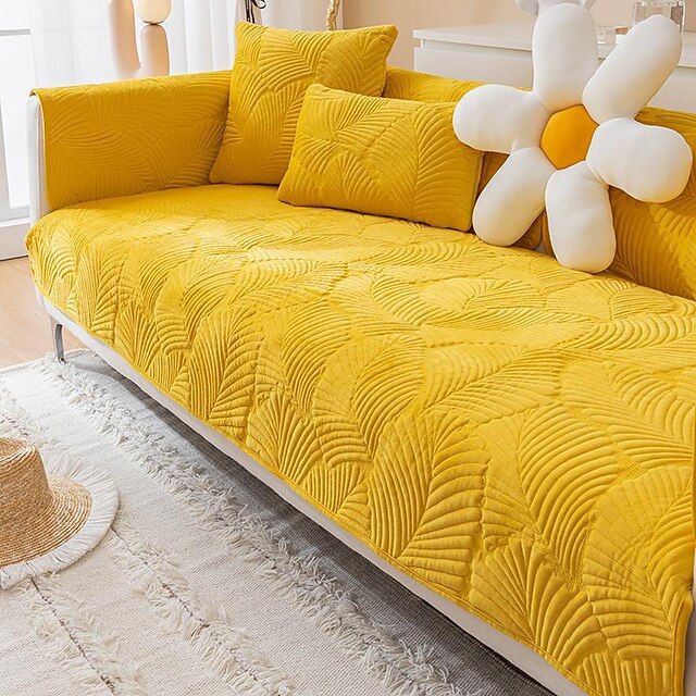 Sofa Mat Cover Cotton Anti-Slip Couch Seat Slipcover for Sectional ...