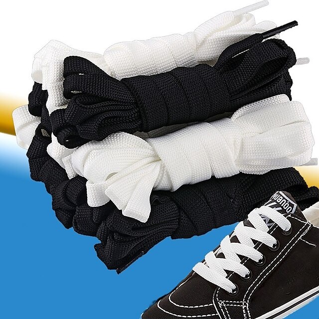  Men's Polyester Shoelace Decoration Correction Daily / Vacation Black / White 3 Pairs All Seasons