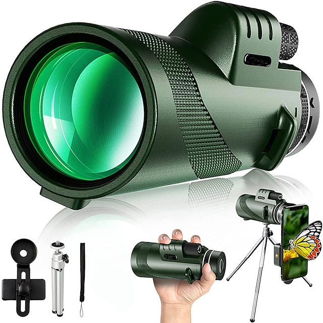  Telefonkameraobjektiv Objektiv med lång brännvidd 10X och större 40 mm 120 ° Objektiv med stativ för Universell
