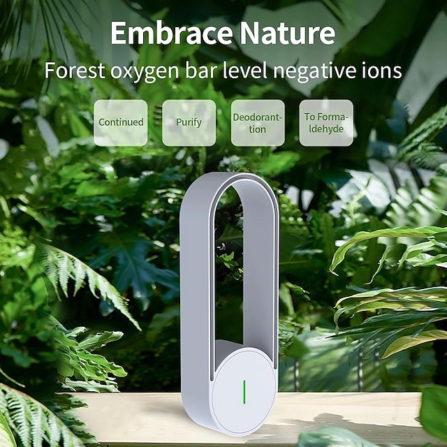  Mini Negative Ion Air Purifier USB Inline Car Air Purifier Smart Air Purifier for Household USB Cable Low Noise Air Purifie Perfect for Bathroom Kitchen Home Entryway