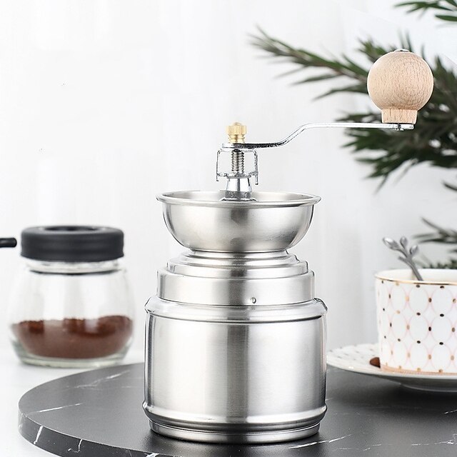  Stainless steel hand crank coffee grinder hand crank household coffee grinder