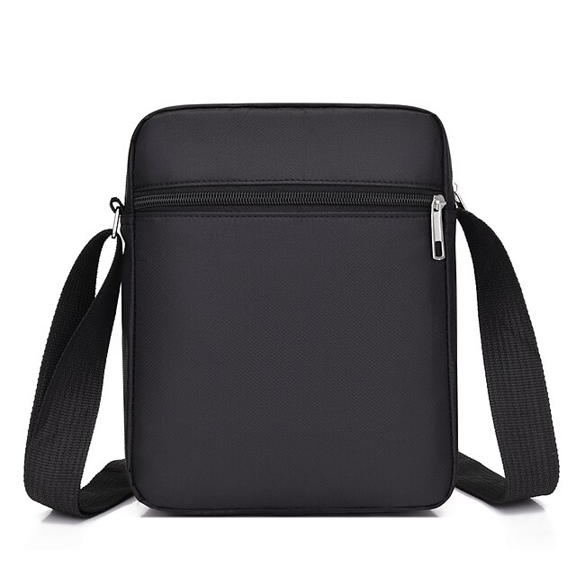 Men's Crossbody Bag Oxford Cloth Daily Zipper Solid Color Black Blue