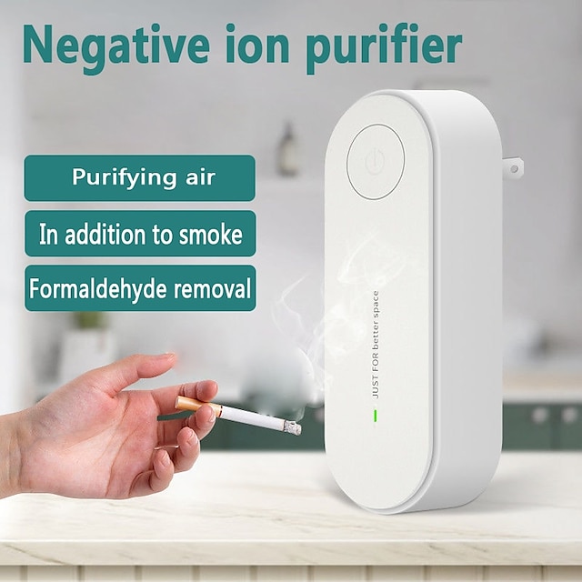  Portable Air Purifier Mini Air Purification Air Freshener Ionizer Cleaner Dust Cigarette Smoke Remover For Home Bedrooms Toilets Living Room Hotel Office