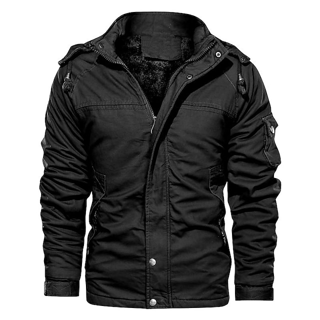 Men's Winter Jacket Winter Coat Fleece Jacket Daily Wear Vacation Warm ...