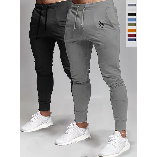 Men's Joggers Sweatpants Pocket Drawstring Bottoms Athletic Athleisure ...