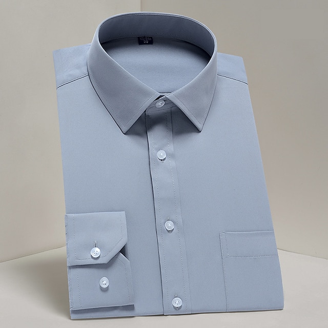 Men's Dress Shirt Button Up Shirt Collared Shirt Light Pink White Wine ...