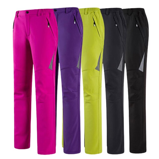 Women's Waterproof Hiking Pants Fleece Lined Pants Softshell Pants ...
