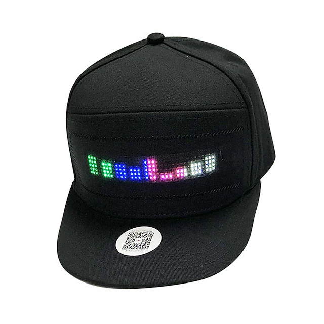 Unisex Bluetooth LED Mobile Phone APP Controlled Baseball Hat Scroll ...