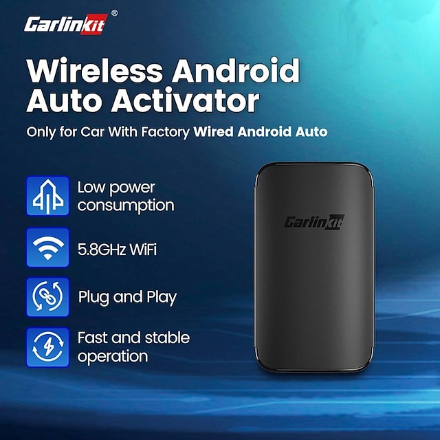 Carlinkit Wireless Android Auto  Adapter Plug and Play Wired to Wireless AA Dongle for  Original car support wired Android auto CPC200-A2A