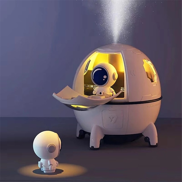  Air Humidifier USB Ultrasonic Cool Mist Aromatherapy Space Capsule Water Diffuser with Led Light Astronaut Humidificador