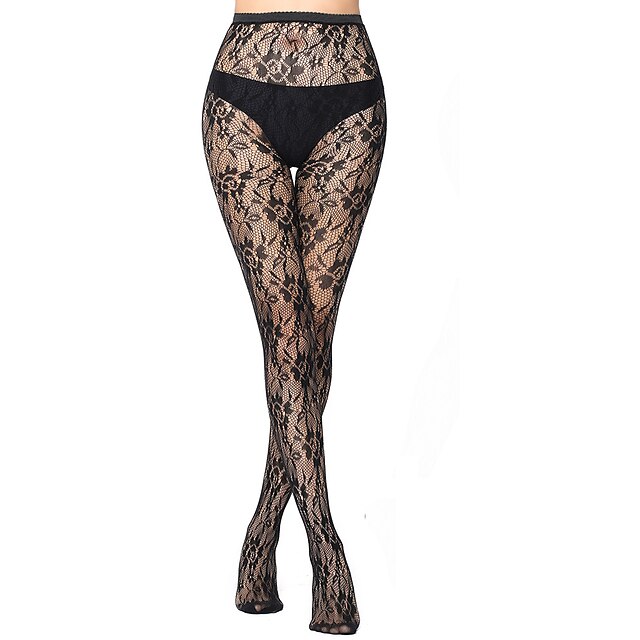 Dance Accessories Socks Printing Hollow-out Pure Color Women's Party Daily Wear Polyester4