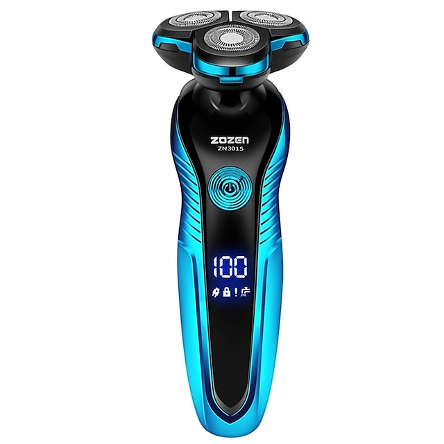  Nueva Afeitadora eléctrica, afeitadora eléctrica recargable lavable, afeitadora para hombres, recortadora de barba, doble uso en seco y húmedo