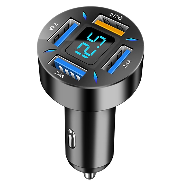  otolampara 4 in 1 66w autolader snel opladen sigarettenaansteker adapter 4-poorts usb ausb c snel opladen telefoon oplader voor iphone xiaomi samsung