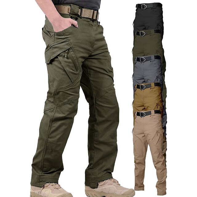  Men's Hiking Cargo Pants Dark Brown Black Green Cargo Pants Bottoms Military Waterproof Zipper Pocket Lightweight Clothing Clothes Work Camping / Hiking Hunting Fishing Climbing