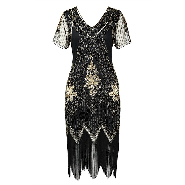  Δροσμός 20ετών 1920 Κοκτέιλ Φόρεμα Vintage Φόρεμα Φανελάκι φόρεμα Φορέματα Χορός μεταμφιεσμένων Φόρεμα χορού Μεγάλα Μεγέθη Το Great Gatsby Τσάρλεστον Γυναικεία Πούλιες Απόκριες