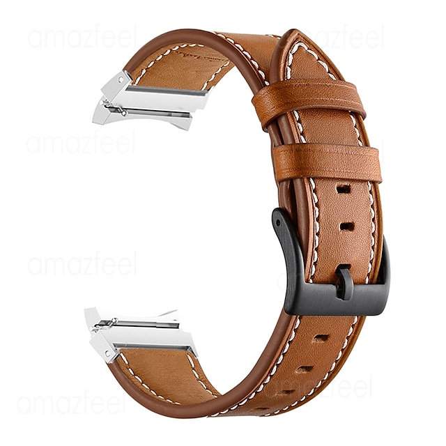  Uhrenarmband für Samsung Galaxy Watch 7/6/5/4  40/44mm, Watch 5 Pro 45mm, Watch 6 Classic 43/47mm, Watch 4 Classic 42/46mm Echtes Leder Ersatz Gurt Verstellbar Atmungsaktiv Stoßresistent Armband