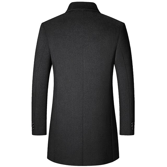 Men's Winter Coat Wool Coat Overcoat Business Daily Wear Winter Wool ...