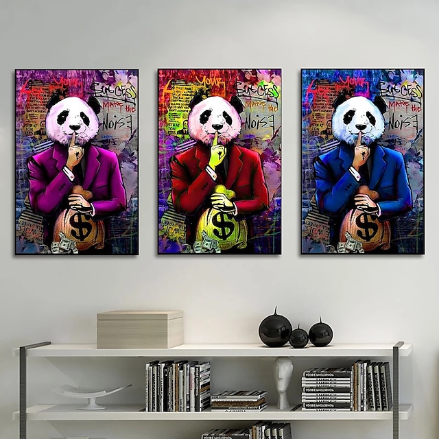  настенное искусство печать на холсте плакаты живопись мистер панда цитата произведение искусства картина украшение дома декор свернутый холст без рамки без рамы нерастянутый