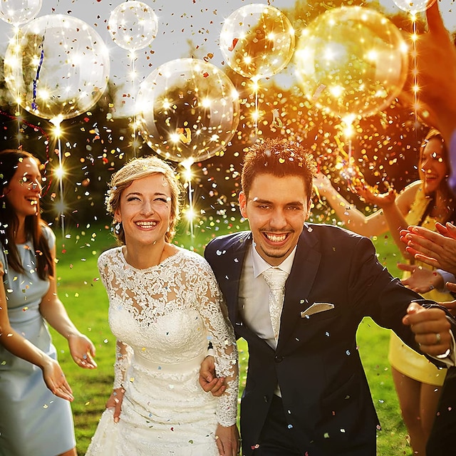  светодиодные воздушные шары загораются красочные воздушные шары bobo прозрачный световой пузырь для свадеб, банкетов, вечеринок, дней рождения, декор