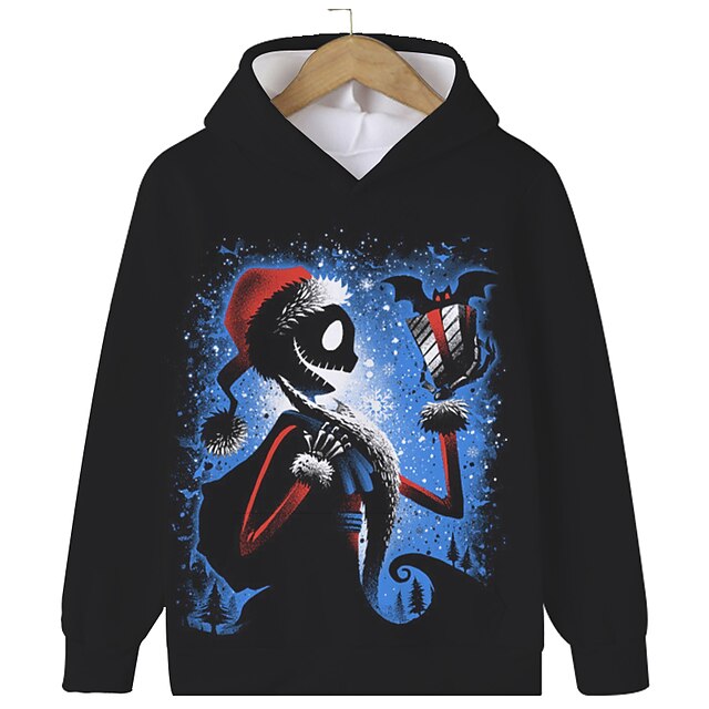 Sweat-shirt à Capuche Garçon Noël - Manches Longues, Coupe Regular, Motif Festif, Confortable (vêtement D'hiver Enfant)