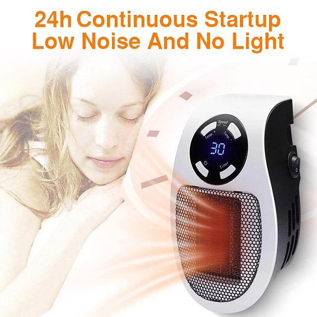 Portable Electric Heater Plug in Wall Heater Room Heating Stove