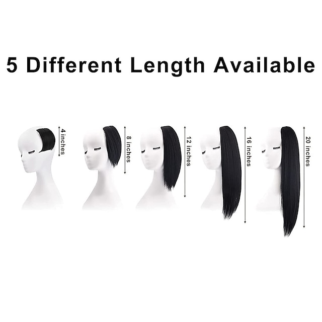 2 pack 4 inch Short Thick Hairpieces Adding Extra Hair Volume Clip in ...