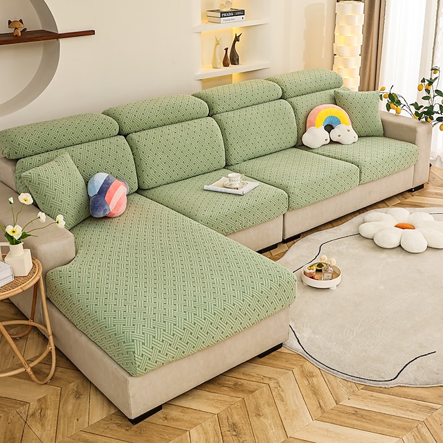 Fundas elásticas para cojines de asiento individuales, fundas para sofás, fundas  para cojines de sofá, fundas con tejido de sarga texturizado jacquard  grueso 9383532 2023 – $16.99