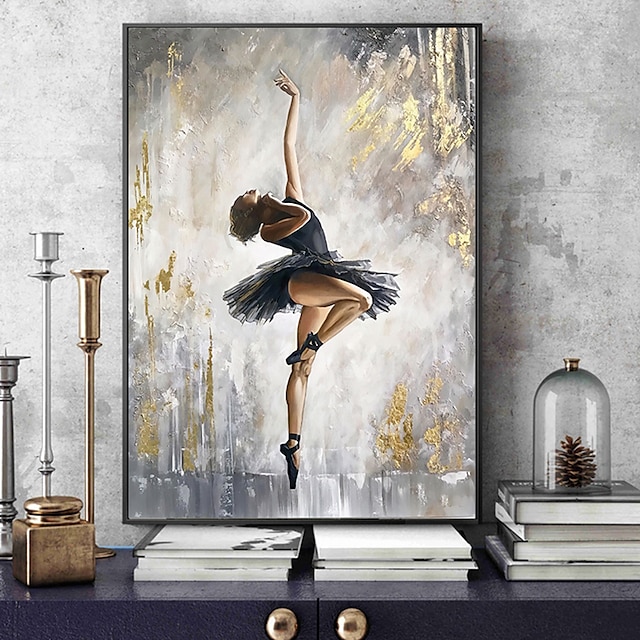  pittura a olio fatta a mano su tela decorazione della parete di arte ritratto ragazza di balletto per la decorazione domestica pittura arrotolata senza cornice