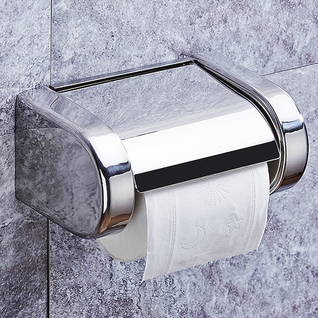  wc-paperiteline ruostumattomasta teräksestä vedenpitävä paperirullapidike seinään kiinnitettävä (kiillotuskromi)