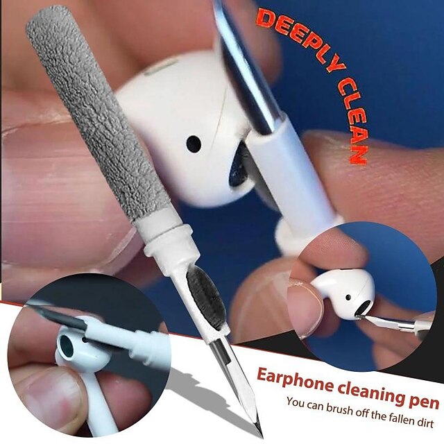  Bluetooth Earbuds Cleaning Pen for Air-pods, Air-pods Pro 1 2, Portable 3 in 1 Wireless Earphone Case Cleaning Tools Kit Cleaning Brush