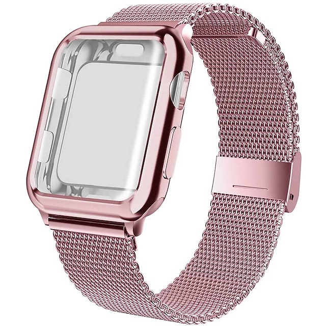  Milanese Loop Compatible with Apple Watch band with Case Magnetic Clasp Stainless Steel Strap Replacement Wristband for Series 8 7 6 5 4 3 2 1 SE 49mm 45mm 44mm 42mm 41mm 40mm 38mm Sreies Ultra SE 8
