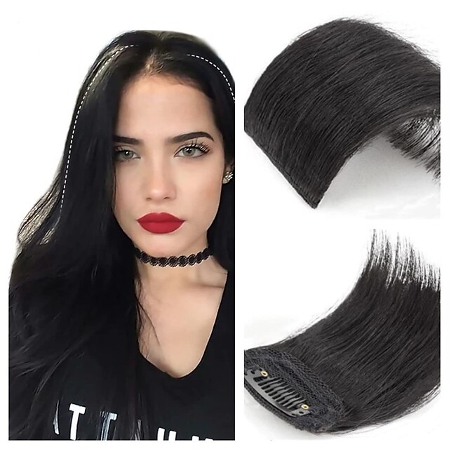  Synthetic Invisible Hair pad piece Seamless Clip In Hair Piece Hair Extension Hair Topper for Thinning Hair Women 2 PCS 20CM/8Inch 30CM/12INCH