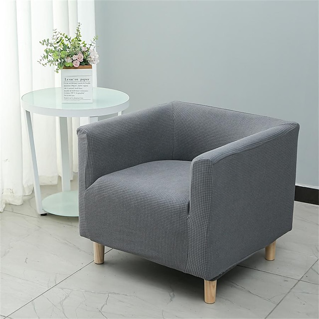  Housse de canapé extensible simple housse de fauteuil housse de chaise club 1 place protecteur de meubles de canapé avec fond élastique pour enfants, animal de compagnie