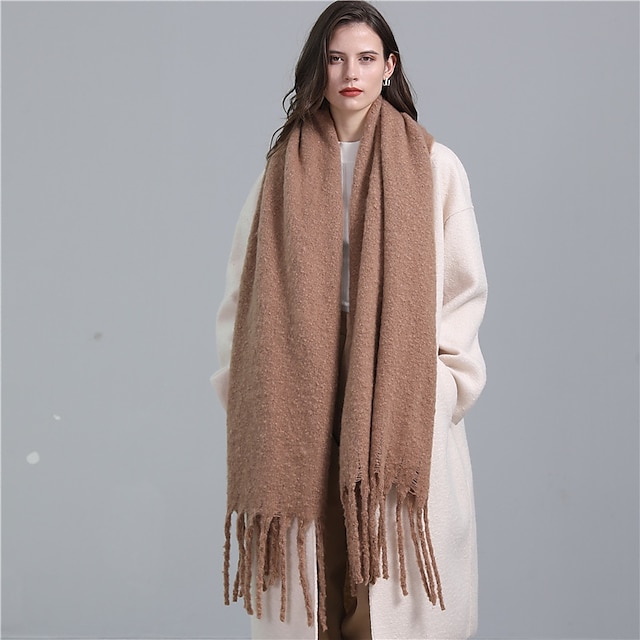  Women's Scarves Daily Holiday Polyester Simple Casual Warm Casual / Daily 1 PC