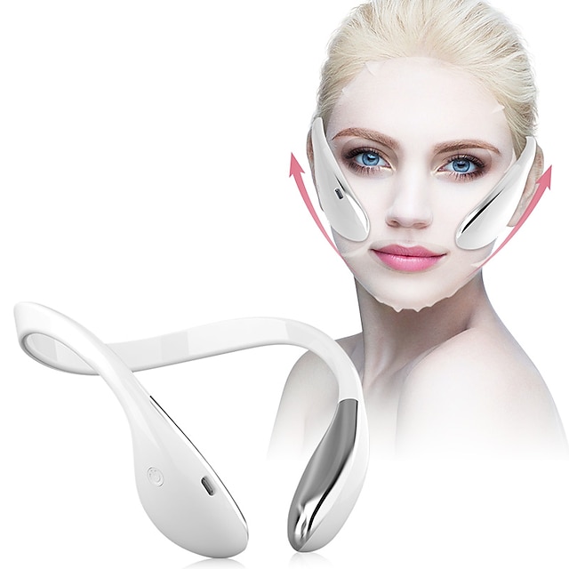  Levantamiento de cara eléctrico v, reductor de doble mentón, levantamiento de adelgazamiento facial, dispositivos de luz led de microcorriente, masajeador de cuello