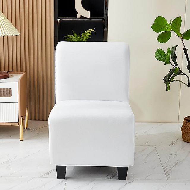  Armless Chair Slipcover Removable Armless Accent Chairs Covers Armless Slipper Chair Slipcover Furniture Protector Covers for Living Dining Room Hotel