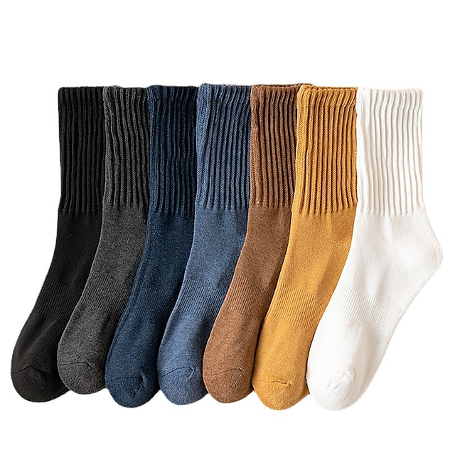  Ανδρικά 3 Ζεύγη Κάλτσες Κάλτσες Φορέματος Κοντές Κάλτσες Μαύρο Λευκό Χρώμα Βαμβάκι Μονόχρωμο Causal Καθημερινά Ζεστό Χειμώνας Μοντέρνα Ανατομικό