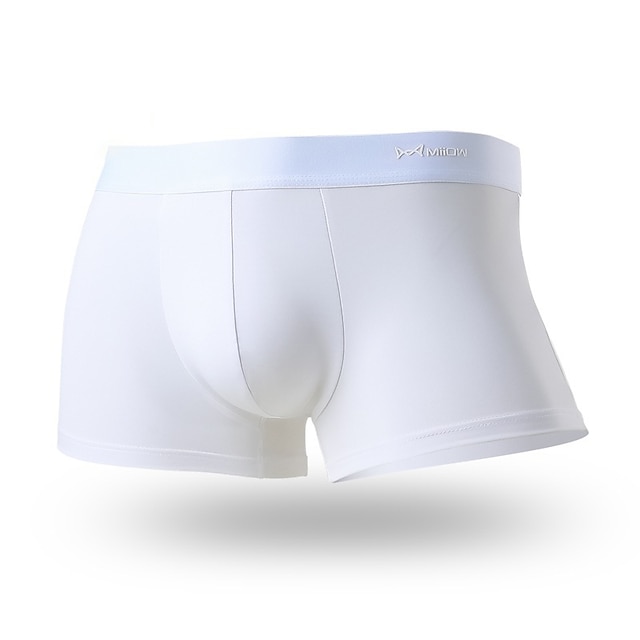  Herren 1 Packung Unterwäsche Grundlegendes Höschen Unterwäsche Boxer Slip Polyester Antibakteriell Auslaufsicher Buchstabe Mittlere Taillenlinie Schwarz Weiß