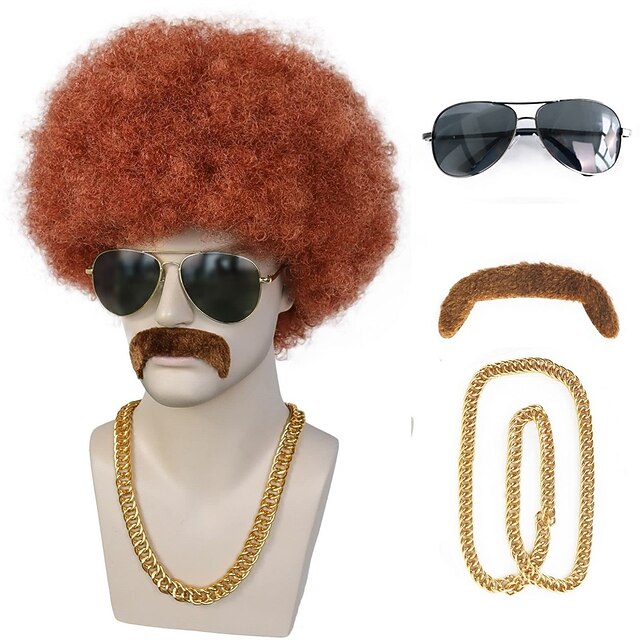 Perruque Afro Années 70 Disco Widmann - Blonde, Accessoire Carnaval, Déguisement Rétro