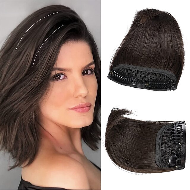 2 pack 4 inch Short Thick Hairpieces Adding Extra Hair Volume Clip in ...