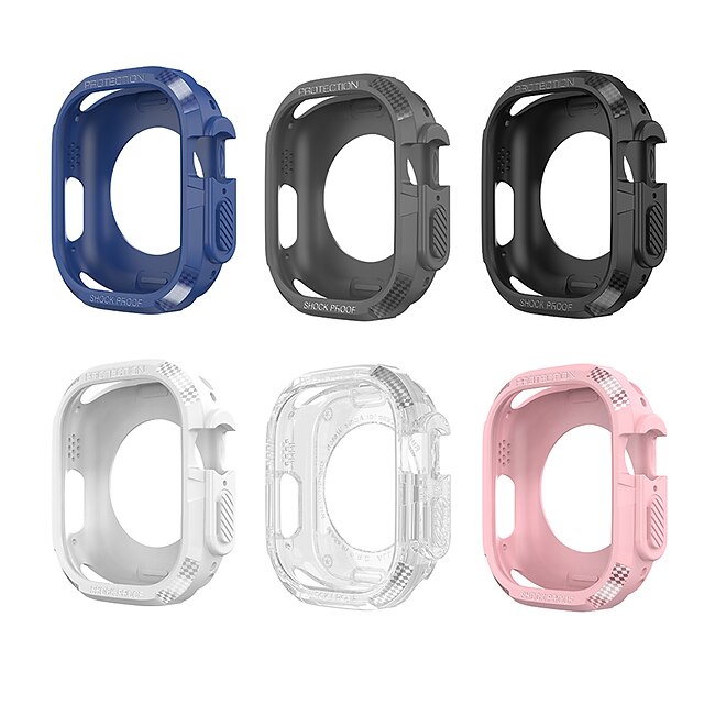  1 Pack Watch Case Compatible with Apple iWatch Series 8 Scratch Resistant Rugged Bumper Full Cover TPU Watch Cover