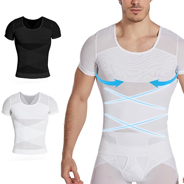 Men's Shapewear Waist Trainer Body Shaper Pure Color Simple Comfort