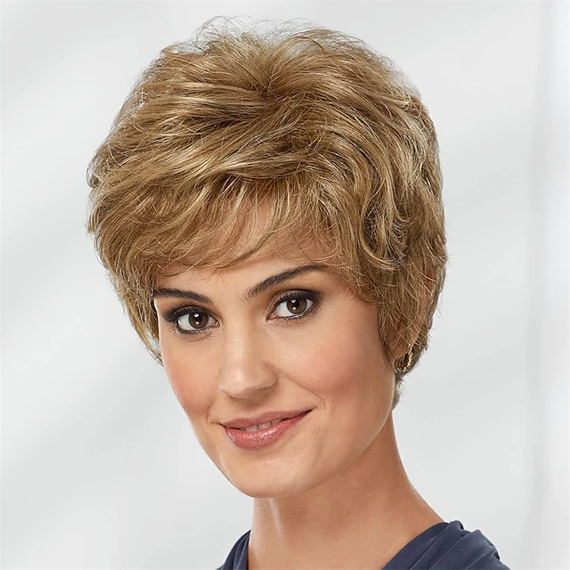 Classic Short Wig with Enviable Volume and Textured Layers / Multi ...