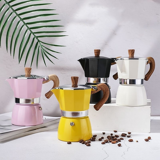  set cafetieră oală octogonală turcească din aluminiu cafea italiană oală moka ustensile de cafea în stil european